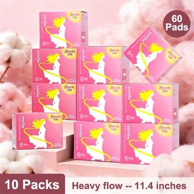 Almofadas extra longas superabsorventes para peles sensíveis